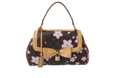 LOUIS VUITTON ルイ ヴィトン サックレトロPM マロン ハンドバッグ M92012 モノグラムチェリーブロッサム ブラウン 美品 中古 63835