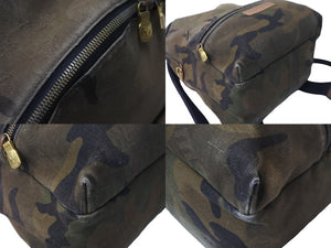 LOUIS VUITTON ルイ ヴィトン × Supreme シュプリーム コラボ アポロ リュック カモフラ柄 17AW M44200 カーキ 良品 中古 63837