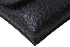 極美品 CHANEL シャネル シガレットケース ココマーク A13511 10番台 2006年 キャビアスキン ブラック ゴールド金具 中古 63843
