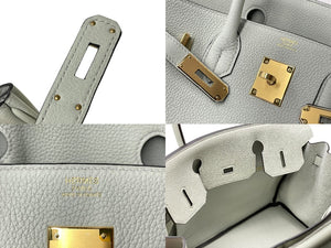 新品未使用 HERMES エルメス BIRKIN バーキン30 ハンドバッグ グリネヴェ トゴ ゴールド金具 B刻印 中古 63873