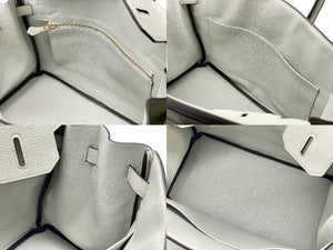 新品未使用 HERMES エルメス BIRKIN バーキン30 ハンドバッグ グリネヴェ トゴ ゴールド金具 B刻印 中古 63873