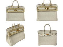 Load image into Gallery viewer, 新品未使用 HERMES エルメス ハンドバッグ Y刻印 バーキン25 クレ ローズゴールド金具トゴ 中古 63874