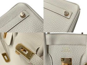 新品未使用 HERMES エルメス ハンドバッグ Y刻印 バーキン25 クレ ローズゴールド金具トゴ 中古 63874