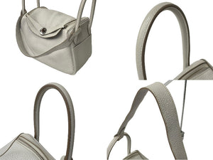 極美品 エルメス 2WAYバッグ リンディ26 パールグレー トリヨンクレマンス ◻︎O刻印 63875 中古