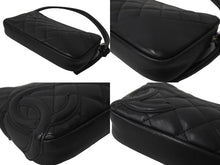 Load image into Gallery viewer, 極美品 CHANEL シャネル ポーチ ハンドバッグ カンボンライン ココマーク 9番台 ブラック ブラック 中古 63882