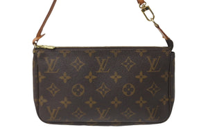 LOUIS VUITTON ルイヴィトン モノグラム アクセサリーポーチ ポシェットアクセソワール M51980 ブラウン 中古 63884