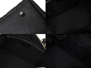 極美品 ChristianDior クリスチャンディオール レディディオール ミニボストンバッグ カナージュ トロッター柄 ブラック 中古 63886