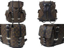 Load image into Gallery viewer, 新品同様 LOUIS VUITTON ルイヴィトン クリストファーGM モノグラムマカサーリュック M92295 ブラウン ブラック レザー 63887