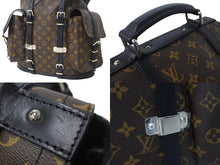 Load image into Gallery viewer, 新品同様 LOUIS VUITTON ルイヴィトン クリストファーGM モノグラムマカサーリュック M92295 ブラウン ブラック レザー 63887