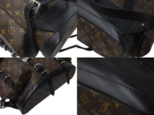 Load image into Gallery viewer, 新品同様 LOUIS VUITTON ルイヴィトン クリストファーGM モノグラムマカサーリュック M92295 ブラウン ブラック レザー 63887