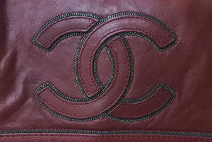 CHANEL シャネル チェーンショルダーバッグ ココマーク 11番台 ラムレザー レッド シルバー金具 美品 中古 63893