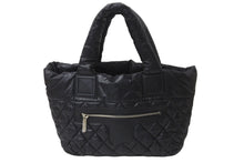 Load image into Gallery viewer, CHANEL シャネル コココクーン スモールトート ハンドバッグ A48610 15番台 ブラック シルバー金具 美品 中古 63894