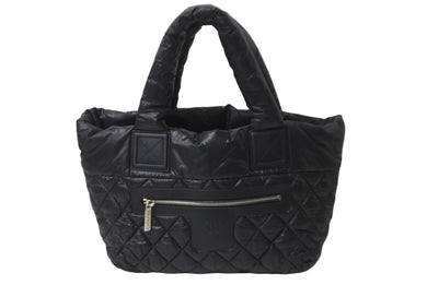 CHANEL シャネル コココクーン スモールトート ハンドバッグ A48610 15番台 ブラック シルバー金具 美品 中古 63894