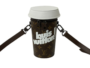 新品同様 LOUIS VUITTON ルイヴィトン エブリデイLV コーヒーカップ ショルダーバッグ M80812 ヴァージル ブラウン 中古 63895