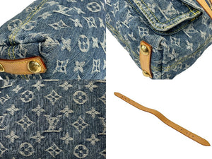 LOUIS VUITTON ルイヴィトン モノグラムデニム バギーPM ワンショルダーバッグ M95049 ブルー ショルダー 美品 中古 63898