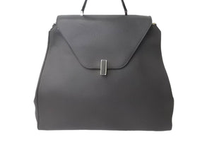 極美品 Valextra ヴァレクストラ イジィデ ラージ グレー レザー N402869  ハンドバックゴールド金具 美品 中古 63902