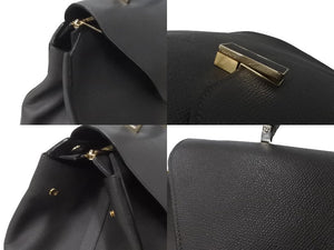 極美品 Valextra ヴァレクストラ イジィデ ラージ グレー レザー N402869  ハンドバックゴールド金具 美品 中古 63902