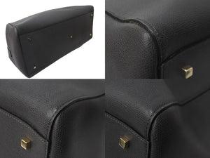 極美品 Valextra ヴァレクストラ イジィデ ラージ グレー レザー N402869  ハンドバックゴールド金具 美品 中古 63902