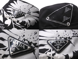 PRADA プラダ アートワークバケットハット ピーターデポッター P101 2021 1214 ナイロン ブラック サイズL 美品 中古 63905