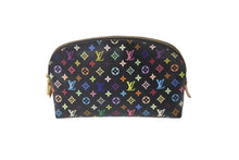 Load image into Gallery viewer, LOUIS VUITTON ルイヴィトン × 村上隆 ポーチ ポシェットコスメティック M47355 ブラック マルチカラー 美品 中古 63911