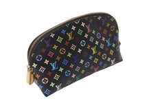 Load image into Gallery viewer, LOUIS VUITTON ルイヴィトン × 村上隆 ポーチ ポシェットコスメティック M47355 ブラック マルチカラー 美品 中古 63911
