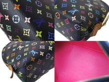Load image into Gallery viewer, LOUIS VUITTON ルイヴィトン × 村上隆 ポーチ ポシェットコスメティック M47355 ブラック マルチカラー 美品 中古 63911