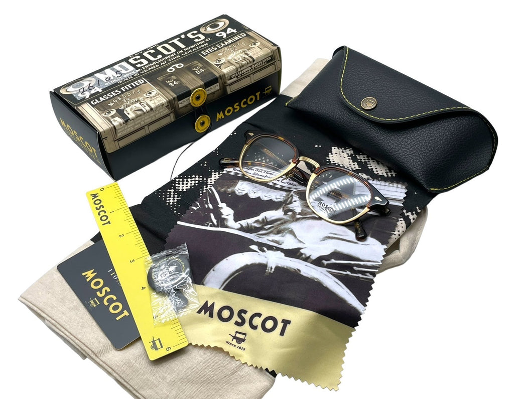新品同様 MOSCOT モスコット LEMTOSH レムトッシュ メガネ 伊達眼鏡 110383281 アセテート ブラウン サイズ46◻︎23-145 中古 63916