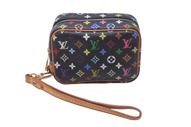 LOUISVUITTON ルイヴィトン トゥルース ワピティ ポーチ M58034 FL0076 ブラック マルチカラー ゴールド金具 美品 中古 63920