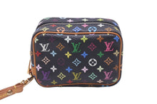 Load image into Gallery viewer, LOUISVUITTON ルイヴィトン トゥルース ワピティ ポーチ M58034 FL0076 ブラック マルチカラー ゴールド金具 美品 中古 63920