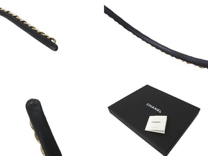 CHANEL シャネル ヘアアクセサリー カチューシャ ヘア アクセサリー B21 S ゴールド金具 美品 中古 63921