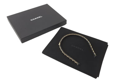 CHANEL シャネル ヘアアクセサリー カチューシャ ヘア アクセサリー B21 S ゴールド金具 美品 中古 63921