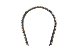 CHANEL シャネル ヘアアクセサリー カチューシャ ヘア アクセサリー B21 S ゴールド金具 美品 中古 63921