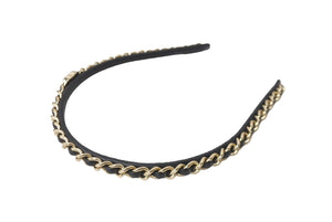 CHANEL シャネル ヘアアクセサリー カチューシャ ヘア アクセサリー B21 S ゴールド金具 美品 中古 63921