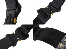 Load image into Gallery viewer, Dior ディオール サドルバッグ ボディバッグ 1ADP0093YKY オブリーク ベージュネイビー シルバー金具 美品 中古 63924