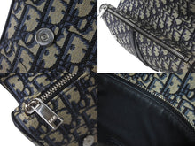 Load image into Gallery viewer, Dior ディオール サドルバッグ ボディバッグ 1ADP0093YKY オブリーク ベージュネイビー シルバー金具 美品 中古 63924