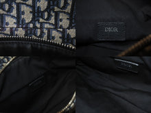Load image into Gallery viewer, Dior ディオール サドルバッグ ボディバッグ 1ADP0093YKY オブリーク ベージュネイビー シルバー金具 美品 中古 63924