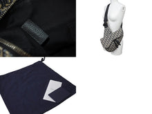 Load image into Gallery viewer, Dior ディオール サドルバッグ ボディバッグ 1ADP0093YKY オブリーク ベージュネイビー シルバー金具 美品 中古 63924