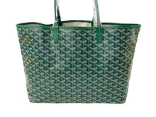 Load image into Gallery viewer, 新品同様 GOYARD ゴヤール サン・ルイPM トートバッグ STLOUIPMLTY09CL09P PVCコーティングキャンバス グリーン 中古 63936