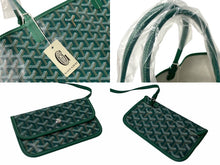 Load image into Gallery viewer, 新品同様 GOYARD ゴヤール サン・ルイPM トートバッグ STLOUIPMLTY09CL09P PVCコーティングキャンバス グリーン 中古 63936