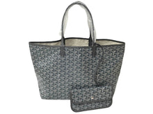 Load image into Gallery viewer, 新品同様 GOYARD ゴヤール サン・ルイPM トートバッグ STLOUIPMLTY51CL51P PVC コーティングキャンバス グレー 中古 63937
