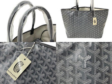 Load image into Gallery viewer, 新品同様 GOYARD ゴヤール サン・ルイPM トートバッグ STLOUIPMLTY51CL51P PVC コーティングキャンバス グレー 中古 63937