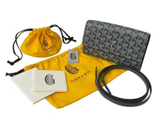 Load image into Gallery viewer, 新品同様 GOYARD ゴヤール ヴァレンヌポーチウォレット 長財布 VAREN3MMLTY51CL51P PVCコーティングキャンバス グレー 中古 63938