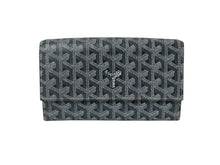 Load image into Gallery viewer, 新品同様 GOYARD ゴヤール ヴァレンヌポーチウォレット 長財布 VAREN3MMLTY51CL51P PVCコーティングキャンバス グレー 中古 63938