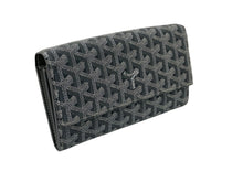 Load image into Gallery viewer, 新品同様 GOYARD ゴヤール ヴァレンヌポーチウォレット 長財布 VAREN3MMLTY51CL51P PVCコーティングキャンバス グレー 中古 63938