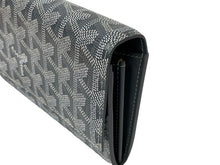 Load image into Gallery viewer, 新品同様 GOYARD ゴヤール ヴァレンヌポーチウォレット 長財布 VAREN3MMLTY51CL51P PVCコーティングキャンバス グレー 中古 63938
