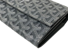Load image into Gallery viewer, 新品同様 GOYARD ゴヤール ヴァレンヌポーチウォレット 長財布 VAREN3MMLTY51CL51P PVCコーティングキャンバス グレー 中古 63938
