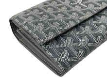 Load image into Gallery viewer, 新品同様 GOYARD ゴヤール ヴァレンヌポーチウォレット 長財布 VAREN3MMLTY51CL51P PVCコーティングキャンバス グレー 中古 63938