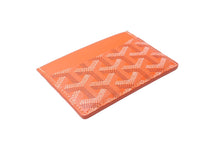 Load image into Gallery viewer, 新品未使用 GOYARD ゴヤール サン シュルピス カードケース ヘリンボーン PVC カーフ オレンジ 中古 63939