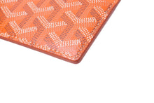 Load image into Gallery viewer, 新品未使用 GOYARD ゴヤール サン シュルピス カードケース ヘリンボーン PVC カーフ オレンジ 中古 63939