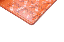 Load image into Gallery viewer, 新品未使用 GOYARD ゴヤール サン シュルピス カードケース ヘリンボーン PVC カーフ オレンジ 中古 63939